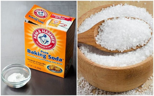 thông tắc cống bằng baking soda và muối